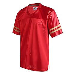 DEHANER Red Football Jersey for Men Women Boys