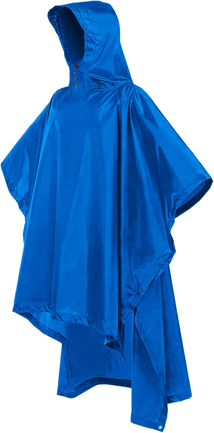 Poncho Impermeabile Riutilizzabile Con Cappuccio - Leggero, Compatto E Multiuso Per Outdoor - Foto 4