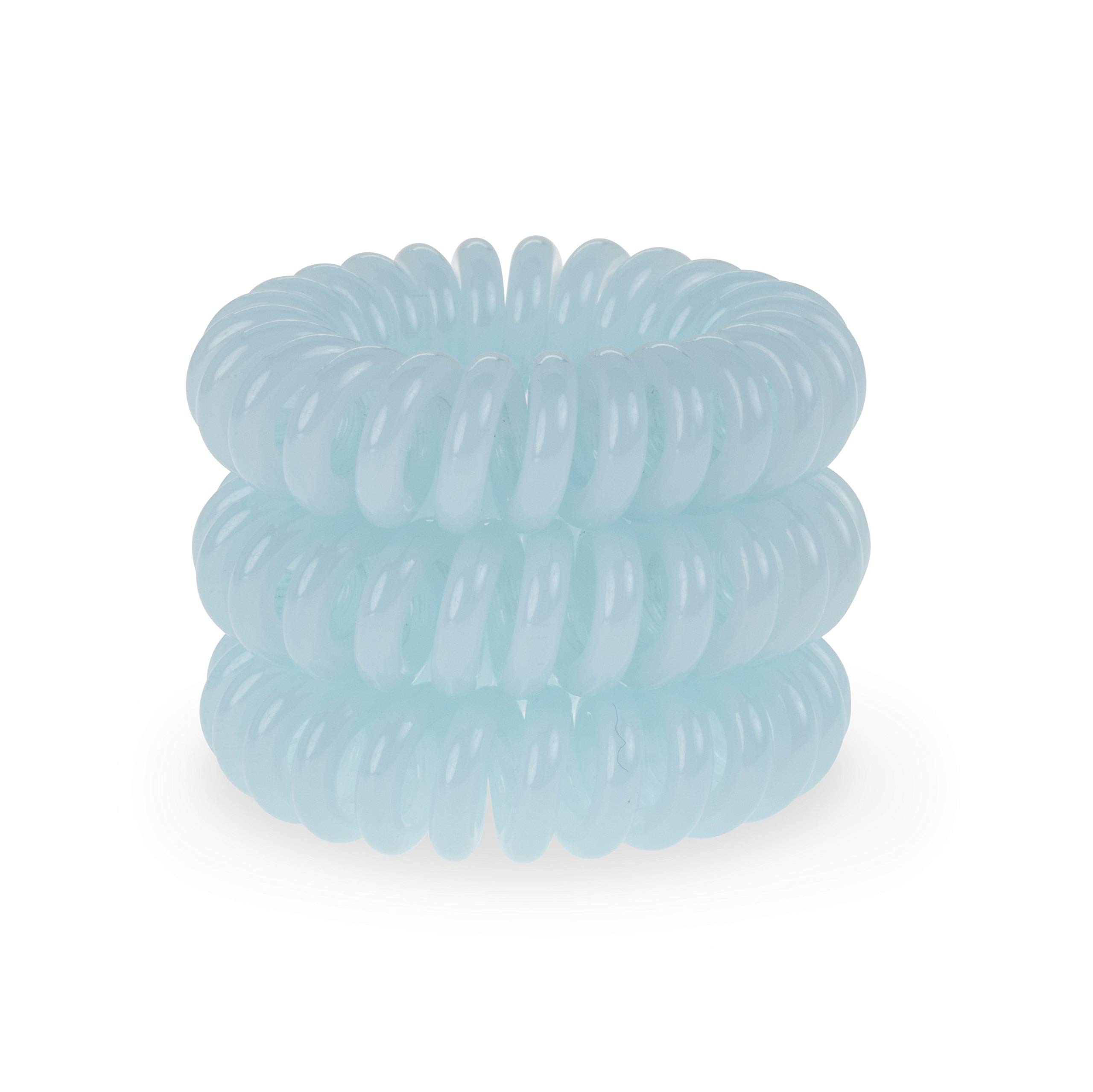 Absolutely Aqua Blue SpiraBobble | Hair Bands for Women – 12Pcs Set Hair Bobbles | Durable Hair Tie | Spiral Ring for ponytails