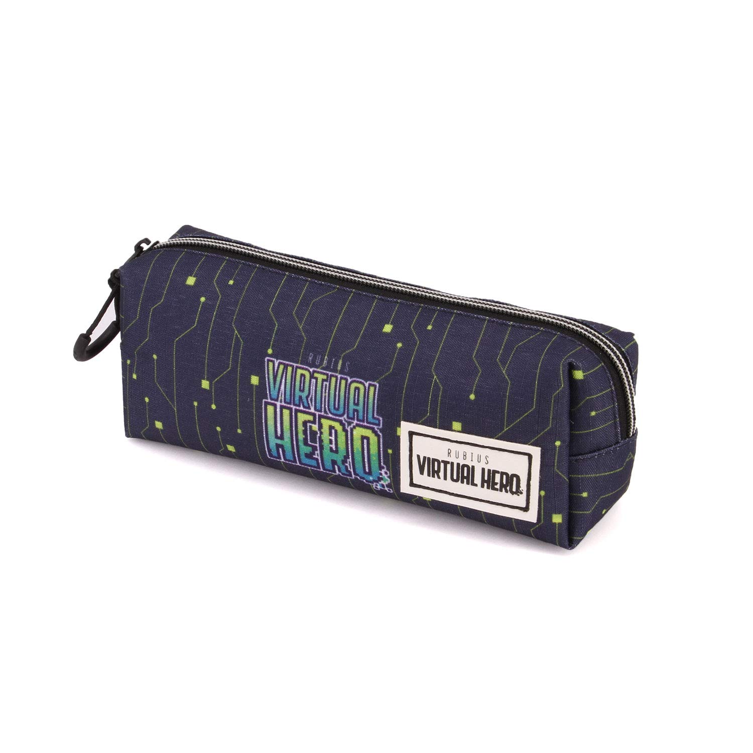 Virtual Hero OMG-Square HS Pencil Case, Dark Blue, 21 x 7 cm