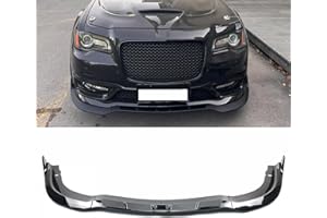 skkyoro Front Bumper Lip Splitter 3Pcs V3 Style Compatible with For Chrysler 300 C S SRT 2015-2023 (Glossy Black, SRT style)