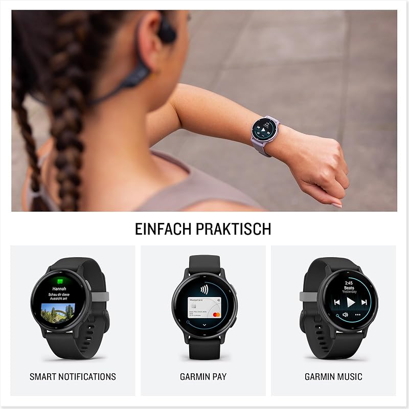 Vivoactive 5, 42 mm, GPS-Fitness-Smartwatch, Kapitänsblau/Blau