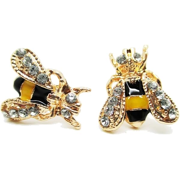 WEVENI Acrylic Cute Floral Bee Earrings - Dangle Honey Jar Insect Jewelry For Women