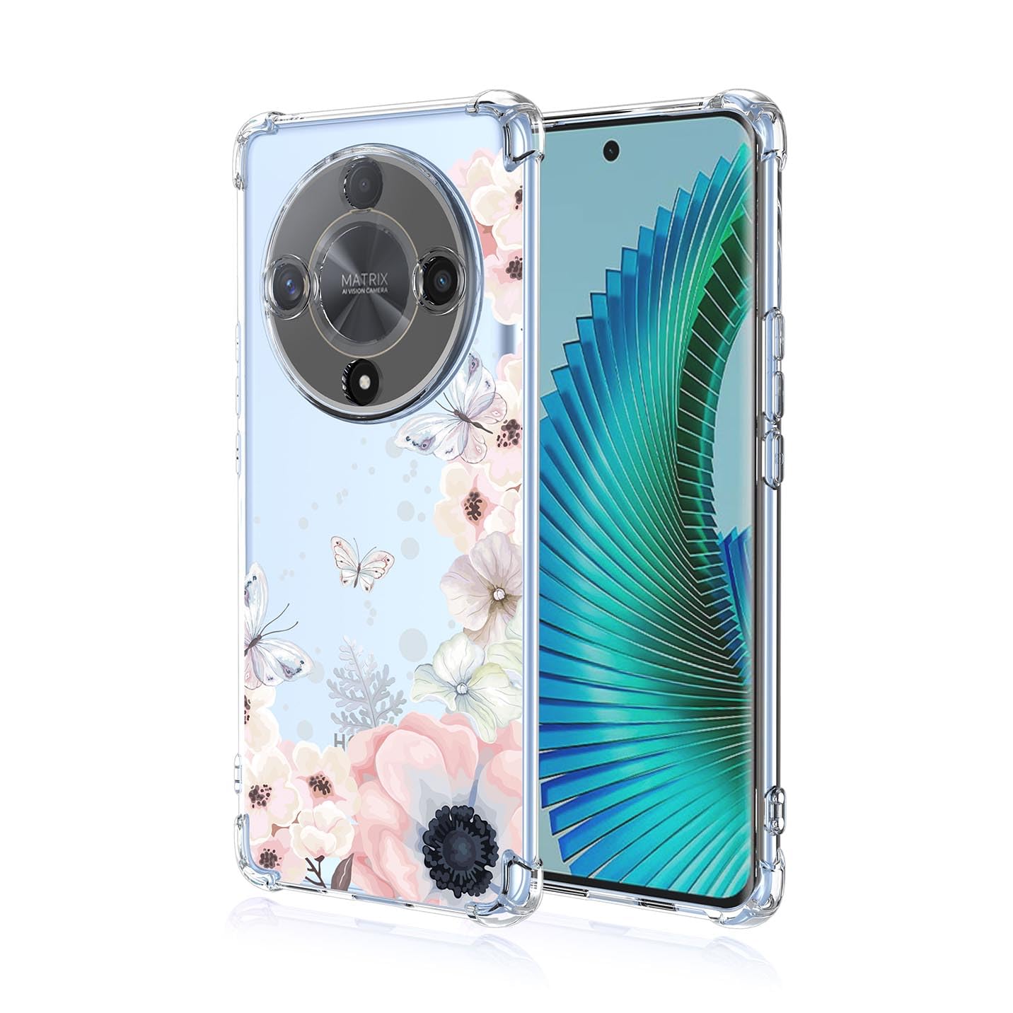 BORYA Case for Honor Magic6 Lite 5G (Magic 6 Lite), Shockproof TPU Bumper Clear Ultra Thin Soft Silky Premium Silicone Cover with Cute Elegant Simple Pattern, A48 — image 1