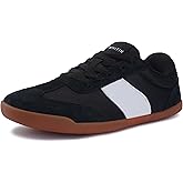 WHITIN Women's Wide Toe Box Barefoot Shoes | Fashion Suede Patchwork Design | Zero Drop Sole