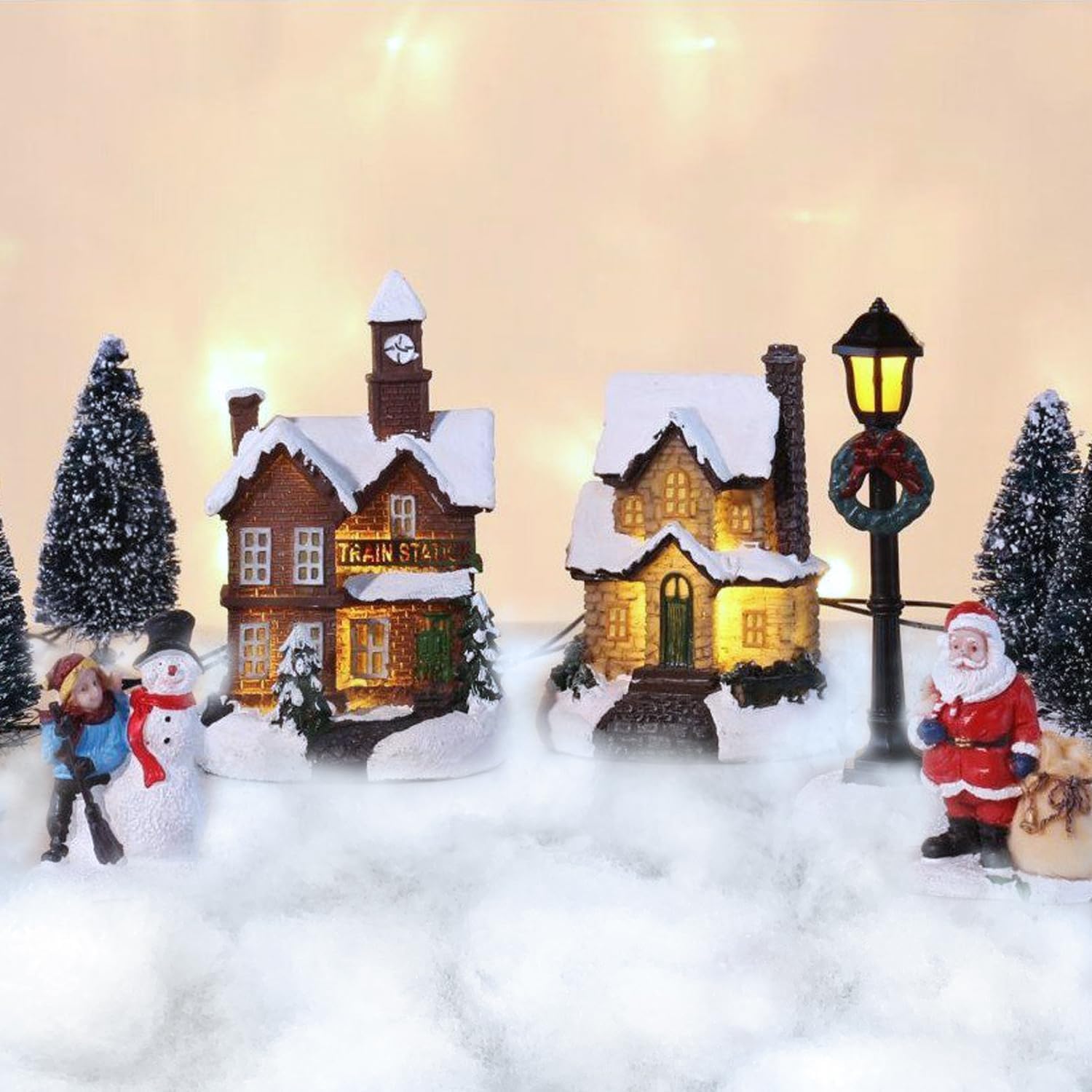 Artificial Snow - Christmas Fake Snow Decor, 150g Fluffy Artificial Snow, Fiber Cotton Fake Winter Snow, Flame Resistant Indoor Blankets Snow for Xmas Tree, Stuffing Snow Covering for Mantle, Village Display, Craft