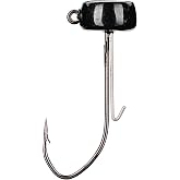 Strike King (TGNH316-1) Tour Grade Ned Rig Head Fishing Lure, 10 - Black, 3/16 oz, Unique Head Shape