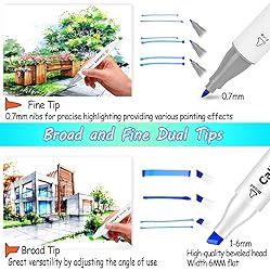 Caliart 41 Colors Dual Tip Art Markers Permanent