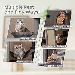 SHA CERLIN 65in Larger Cat Tree Tower Condo for