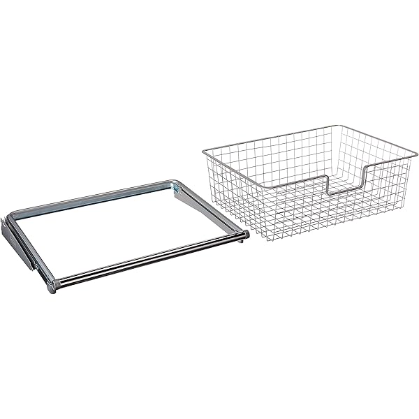 Rubbermaid 3j05 Configurations Sliding Wire Basket Titanium