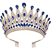 Tiaras and Crowns for Women,Wedding Tiara for Bride,Rhinestone Queen Crown,Crystal Costume Hair Accessories for Birthday Prom Crown with Combs