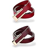 CaserBay Women's Belt Genuine Leather Belts Durable Waist Belt Gold Color Buckle Waistband For Pants, Jeans, Width 0.80"