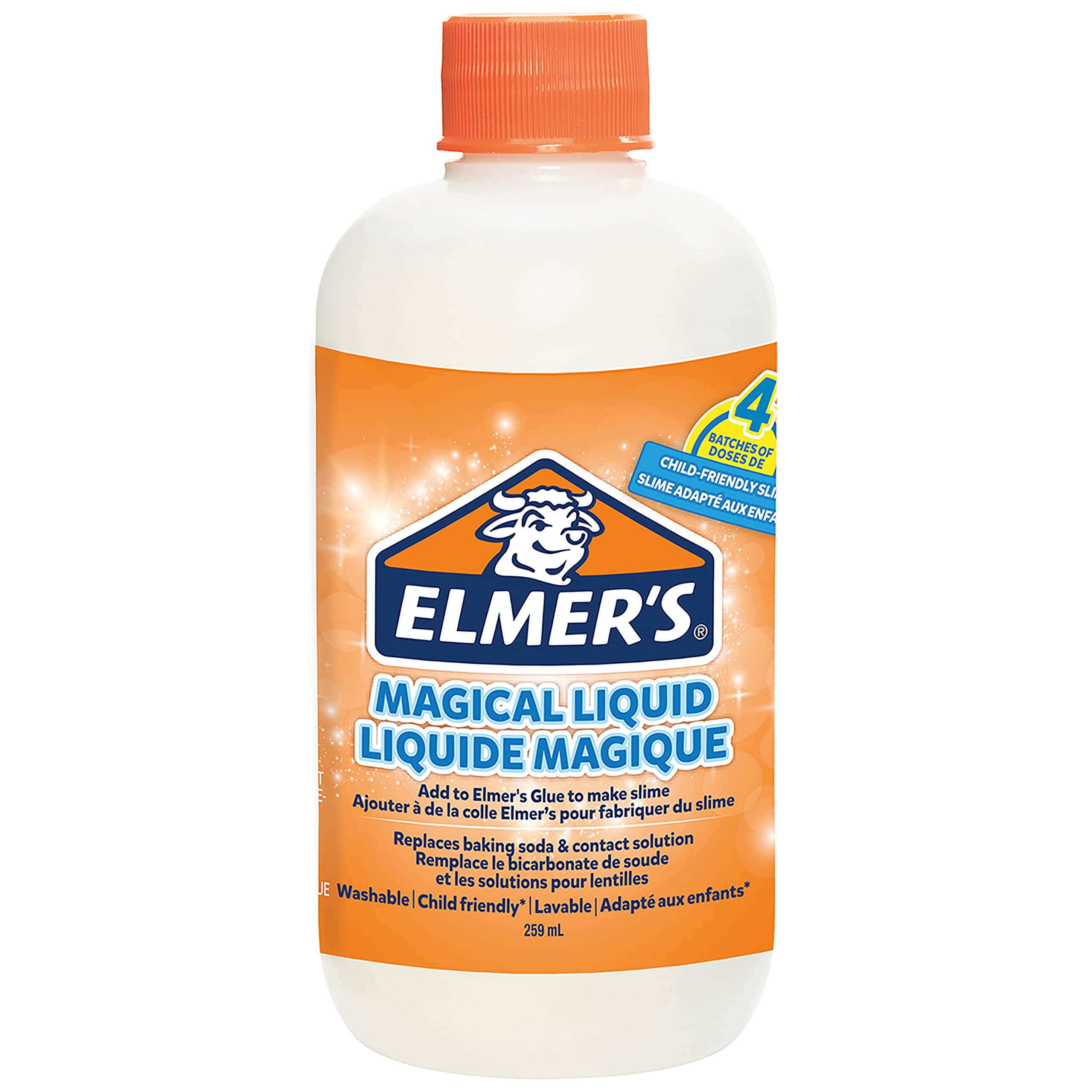 Elmer’s Magical Liquid Slime Activator Solution | Makes up to 4 Slime Batches (259ml) | Washable & Kid Friendly