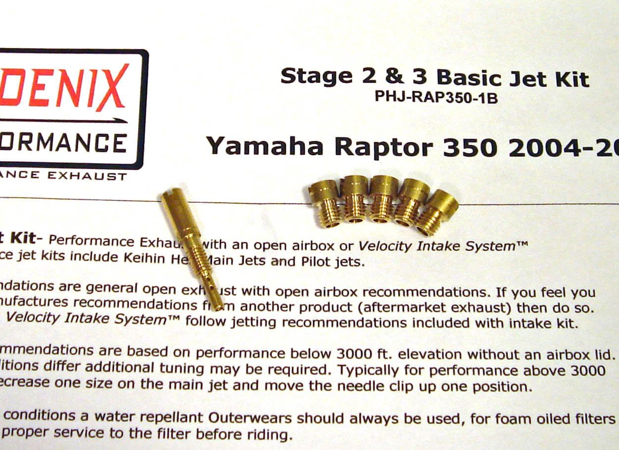 Malone Motorsports PHJ-Rap350-1B Phoenix Stage 2 & 3 Basic Jet Kit Yamaha Raptor 350
