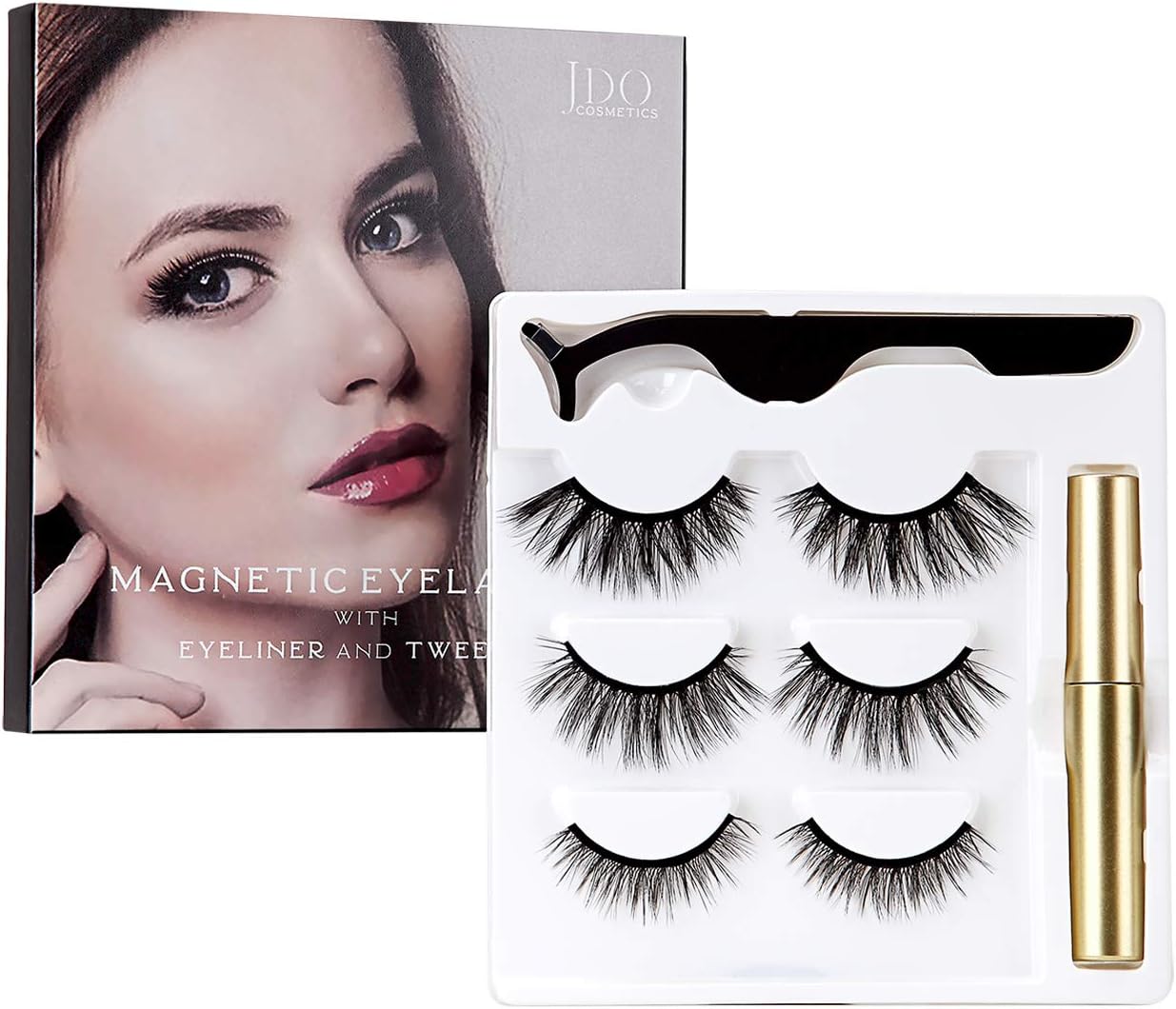 JDO Magnetic Eyelashes with Magnetic Eyeliner 3 Styles False Lashes