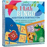 eeBoo: Simple Math Bingo Game for Kids Ages 5+, Addition &amp; Subtraction Learning Game that Builds Skills &amp; Conversation