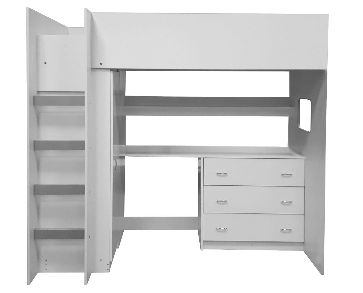 Mrsflatpack Langham High Sleeper Cabin Bed With Large Wardrobe 3