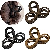Markuii 3.3 Inch Hair Claw Clips, Unbreakable No Slip Matte Claw Clip for Women's Thin & Medium Thick Fine Hair, 3 Pack