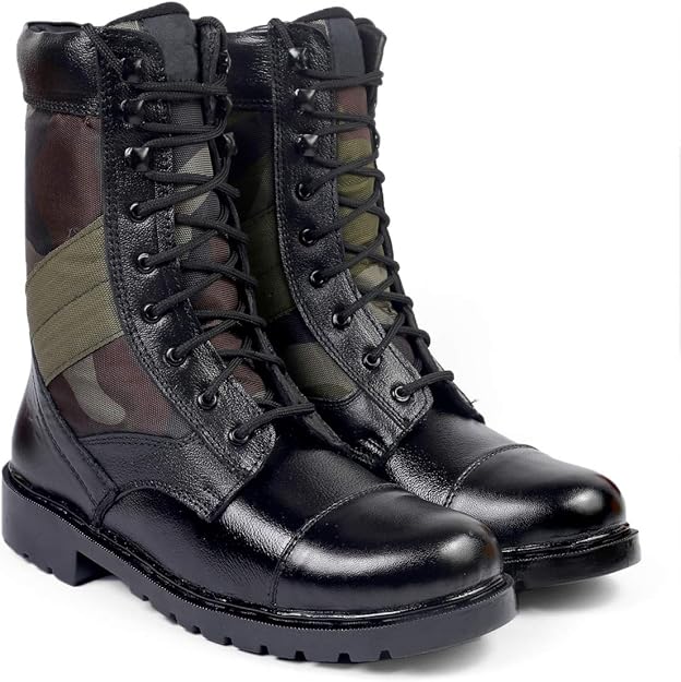 Buy Mens Genuine Leather NCC Military Army Boot Shoes at Amazon.in