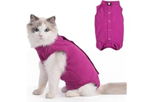Axcimond Cat Recovery Suit Body Suits for Medical Spay Surgical Kitten Bodysuit Post Operation Cat Onesie Surgery Recovery Su
