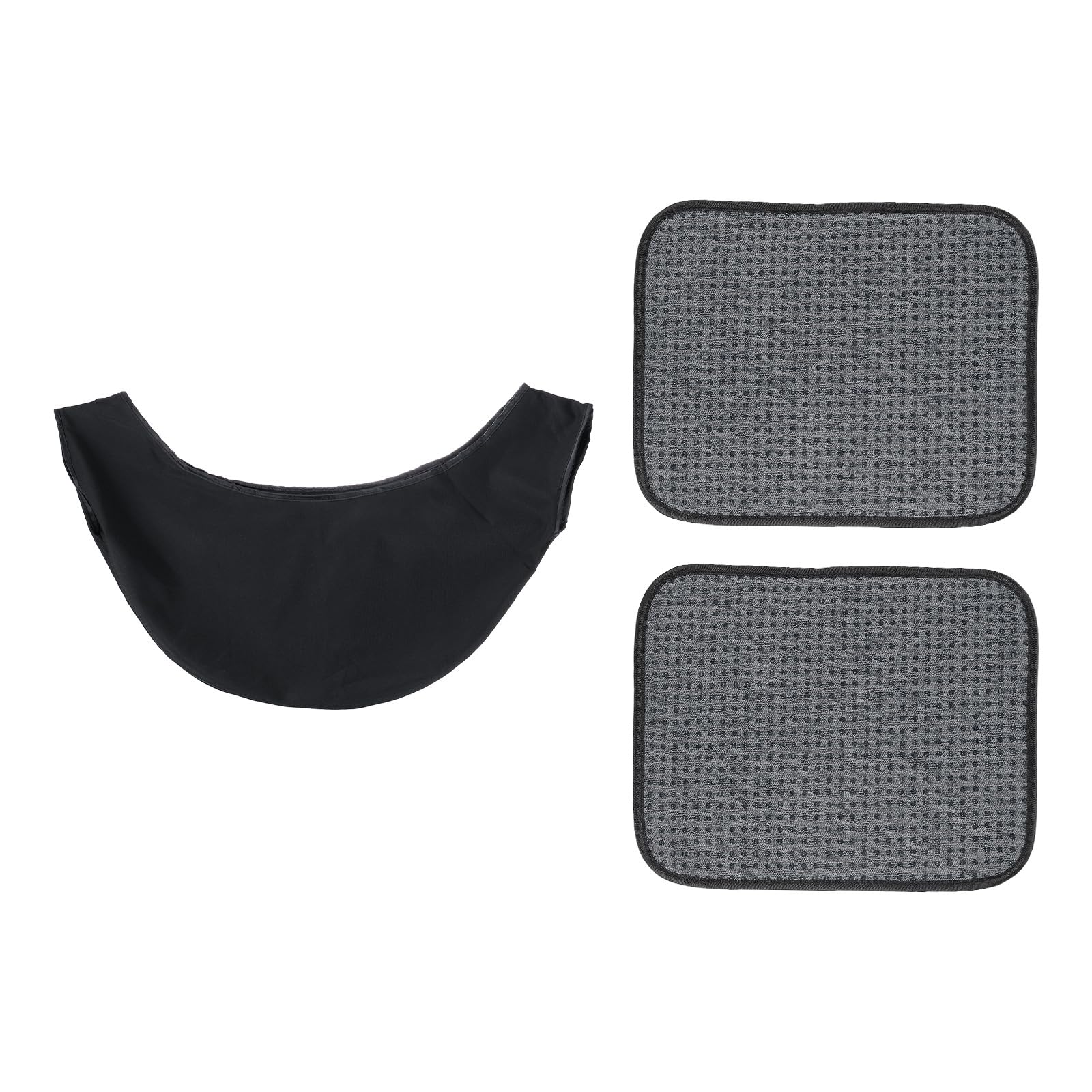 PATIKIL Microfiber Bowling Ball Shammy Pad 10" x 8", 2 Pack Bowling Ball Towel Cleaner Non-Slip with Seesaw Bag for Storage Bowling Ball, Gray