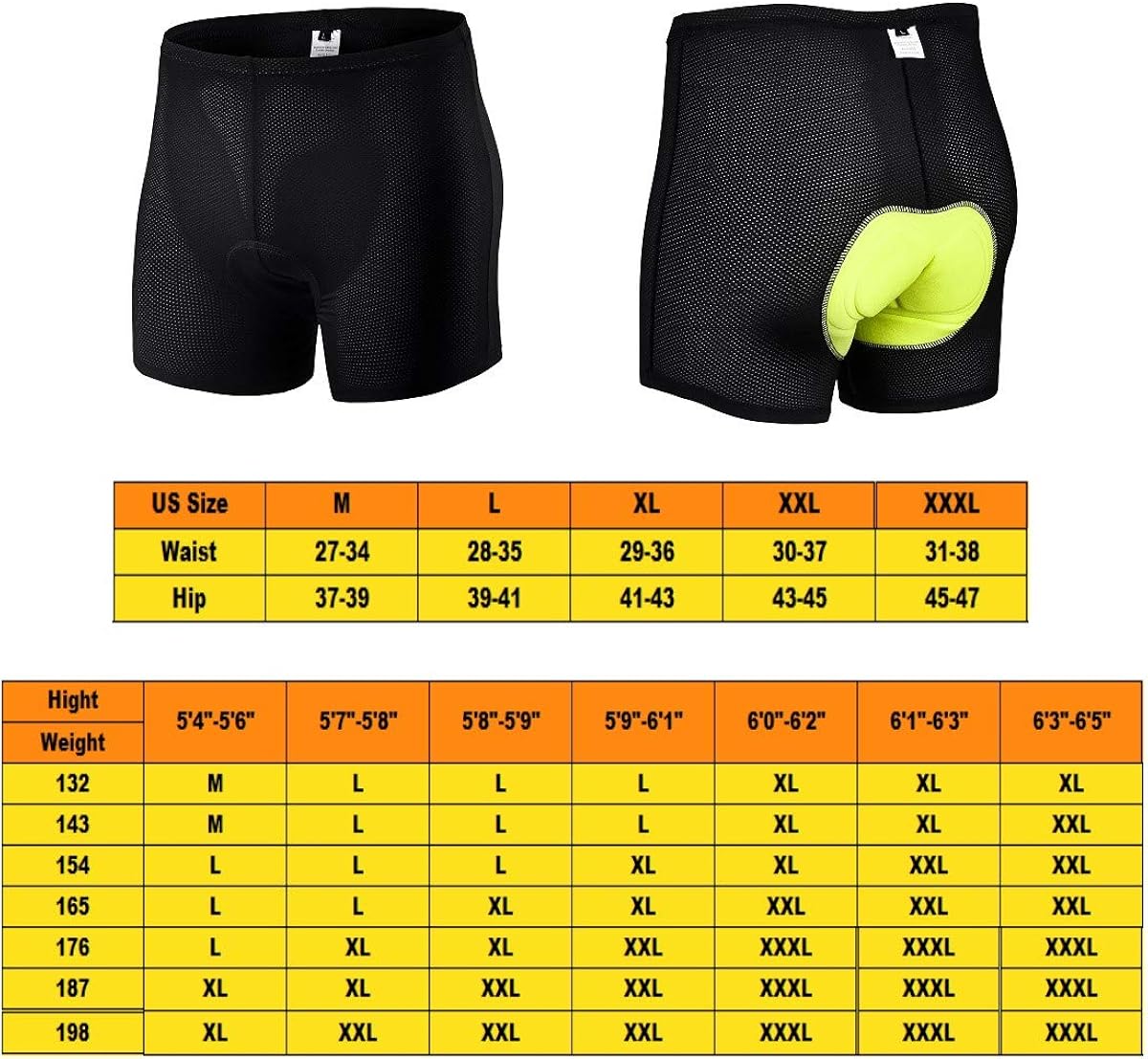 Cycling Underwear Men's Cycling Shorts 3D Padded, Bike Shorts Men's Bicycle Shorts: Clothing