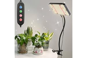 FRGROW Grow Lights for Indoor Plants, Full Spectrum UV-IR Growing Lamps, Plant Light 200W Plant Grow Lamp 208PCS LEDs Plant Lamp Too Bright for Seed Starting Daisy Chain Function 360° Gooseneck