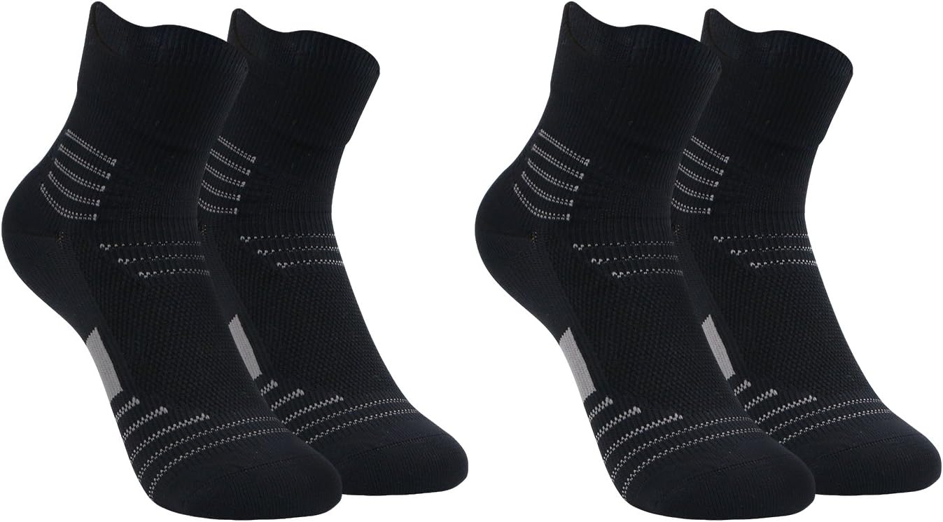 Caudblor Plantar Fasciitis Crew Compression Socks for Men & Women, 1 Pair/ 2 Pairs