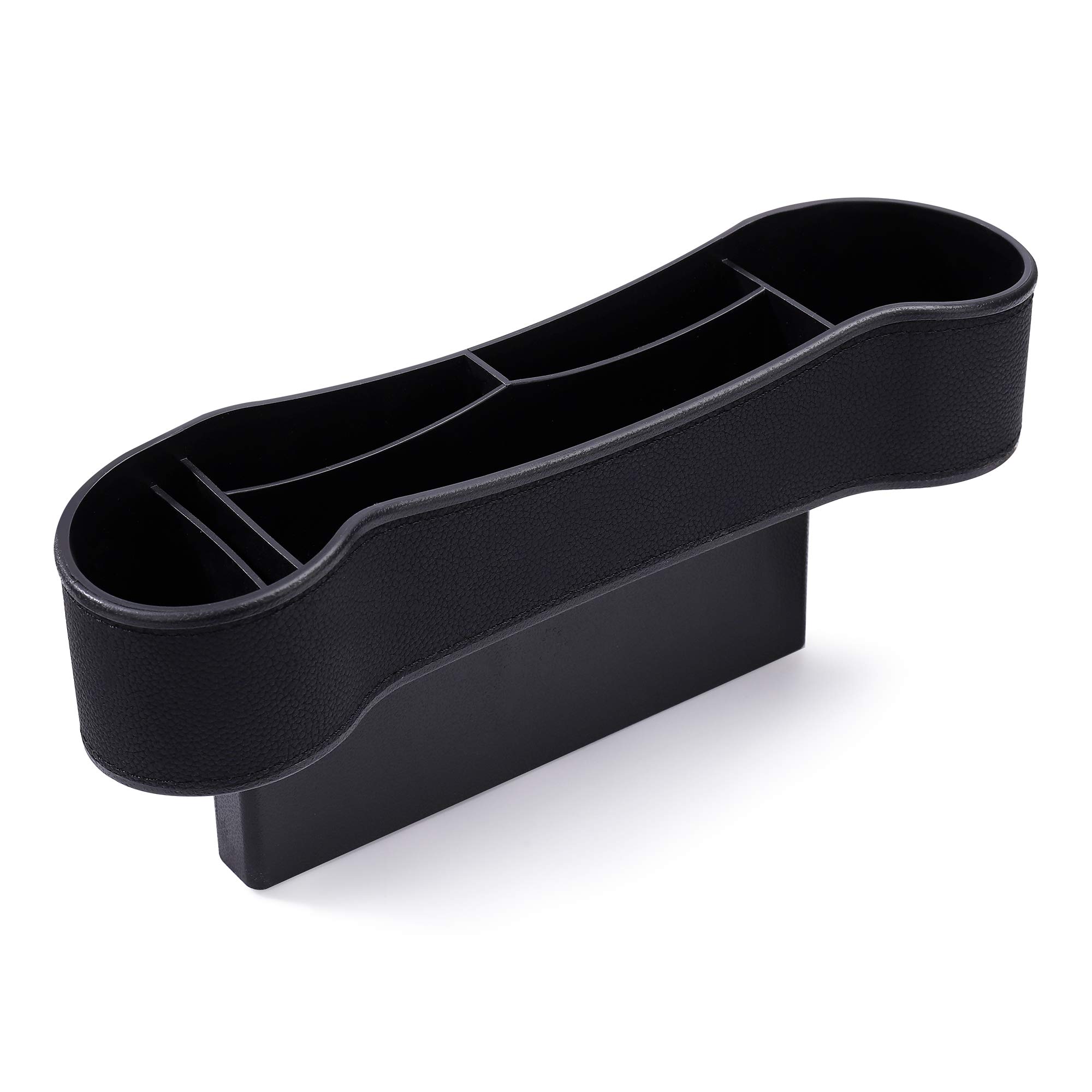 MengH-SHOP Car Side Pocket Universal Car Seat Organiser PU Leather Car Seat Catcher Gap Filler Multifunctional Storage Box Cup Mobile Phone Holder