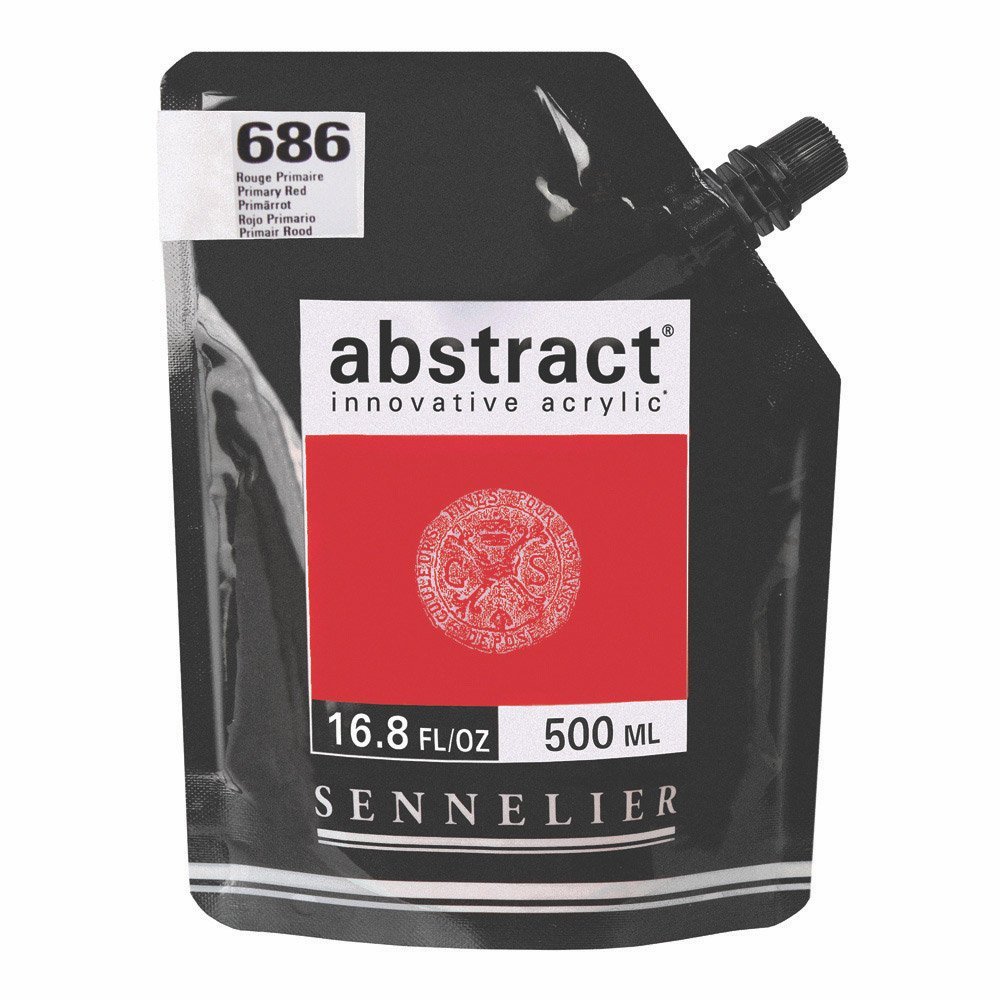Sennelier Abstract Acrylic 500ml Pouch, Primary Red, (10-121521-686)
