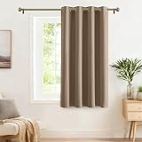 PONY DANCE Blackout Curtain Panel Taupe Brown 132x137 cm Eylet Window