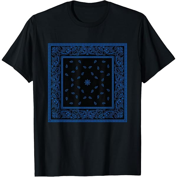 Amazon.com: Black Bandana Print T-Shirt : Clothing, Shoes & Jewelry