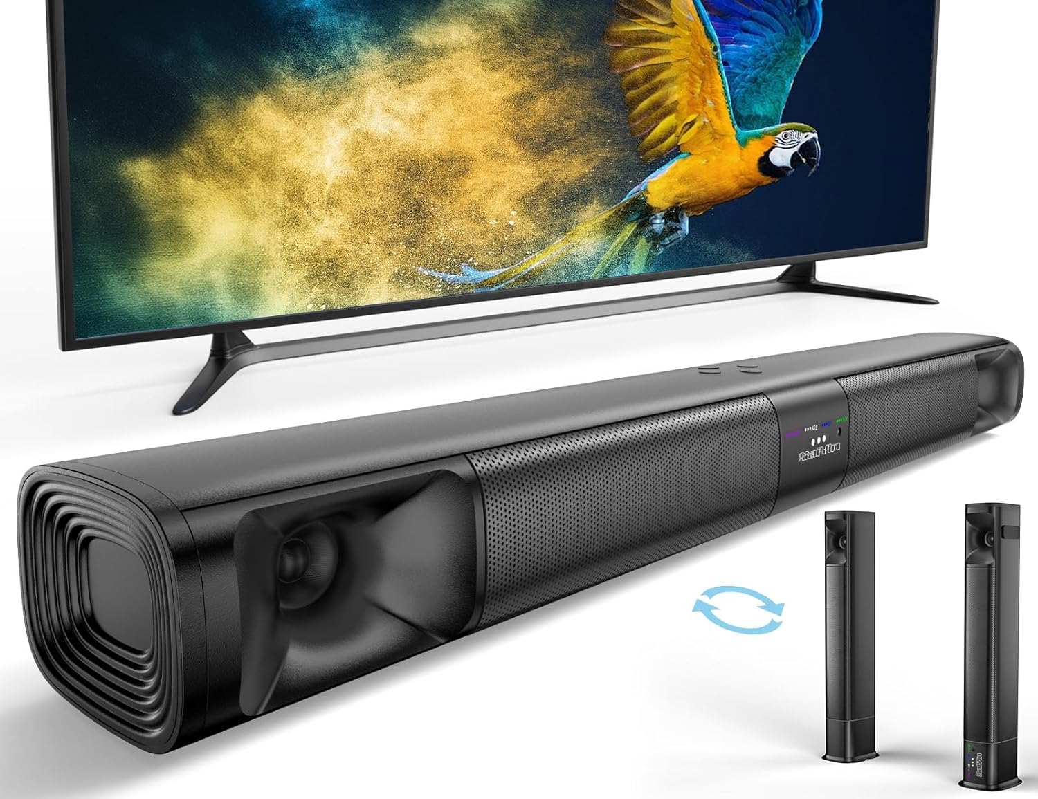 Photo 1 of Saiyin Sound Bar for Smart TV, 31 Inches, Detachable Soundbar Home Theater Surround Sound System for TV/PC/Gaming/Projectors,Bluetooth 5.3 TV Sound Bar with TV ARC/Optical/AUX/Wall Mount