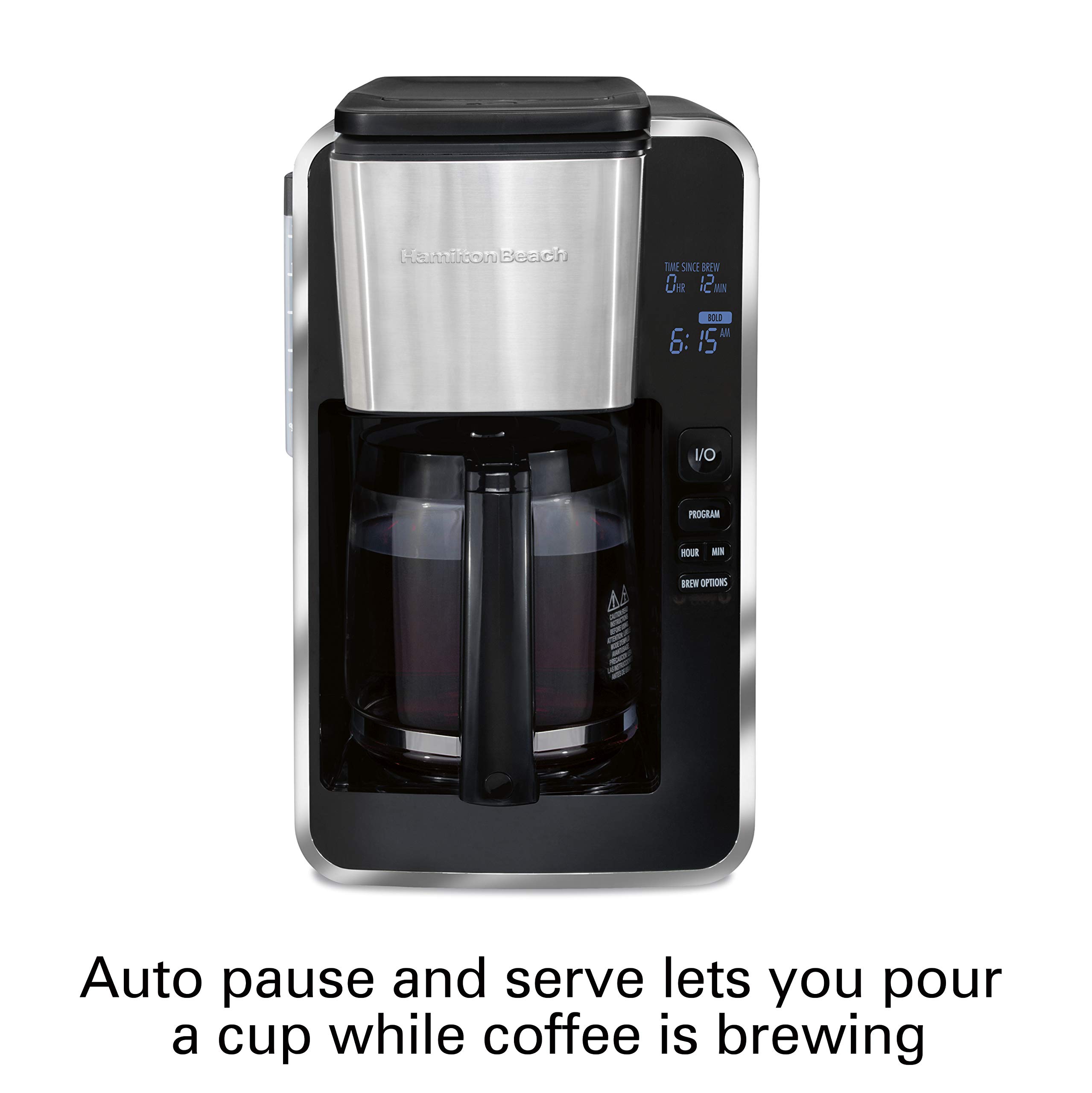 Hamilton Beach Programmable 12 Cup Coffee Maker, Easy Front Access