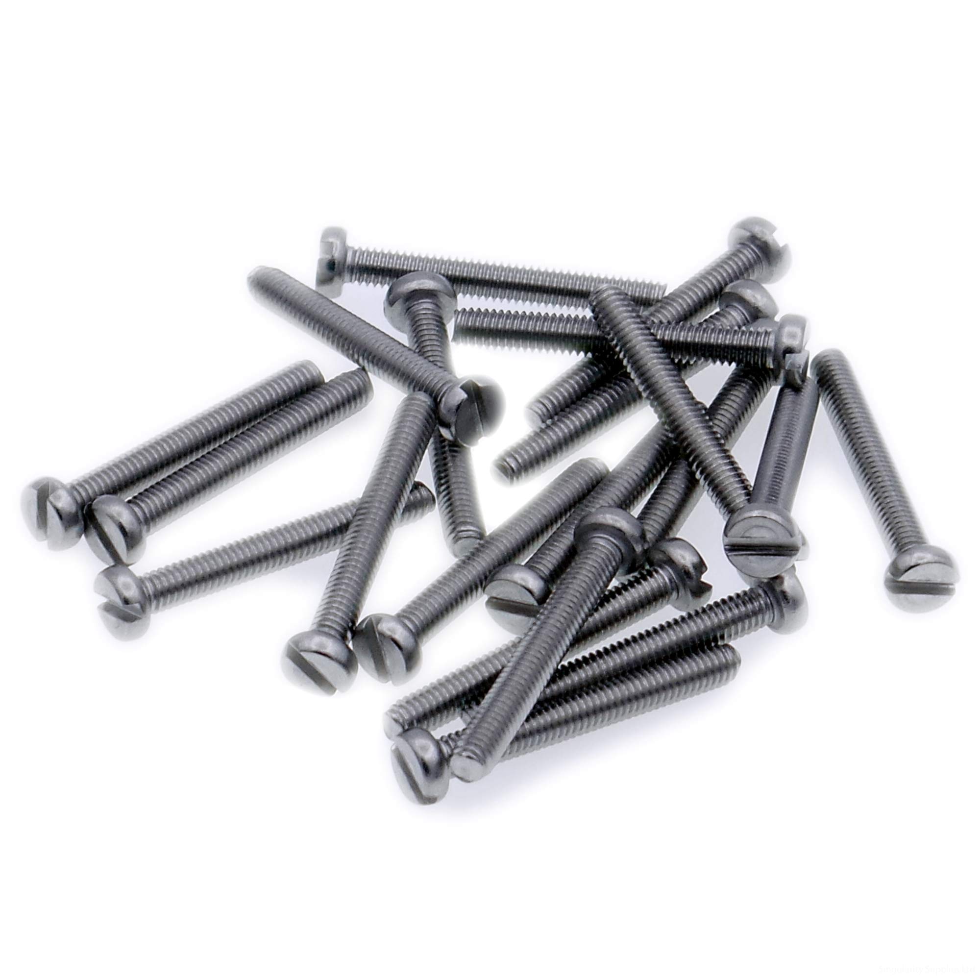 M6 (6mm x 22mm) Slot Cheese Machine Screw (Bolt) - Stainless Steel (A2) (Pack of 20)