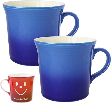 Amazon Co Jp 名入れ プレゼント スマイルマグカップ ペアセット なすxなす ホーム キッチン