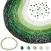 AHANDMAKER 20 Strands Bicone Glass Beads, 4mm Rainbow Loose Craft Beads Faceted Crystal Beads Loose Beads Spacer Bulk for DIY Bracelet Necklace Earring Jewelry Craft Making(5 Colors, 1840~1920Pcs)