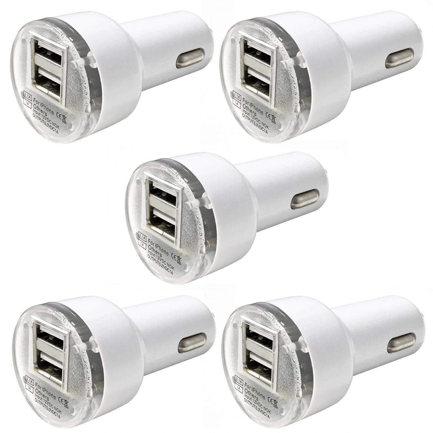 新規購入 デュアルusb車の充電器 Freedomtech 5 Pack Usb車充電器iphone X 8 7 6s Plus Ipad Pro Air 2 Mini Galaxy S7 S6 Edge Plus Note 5