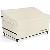 Porch Shield Waterproof Outdoor Bench Sofa Cover – Patio 2 Seater Loveseat Cover 56W x 31D x 33H inch, Beige