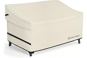 Porch Shield Waterproof Outdoor Furniture Sofa Cover – Patio 2 Seater Loveseat Cover 60W x 35D x 35H inch, Beige