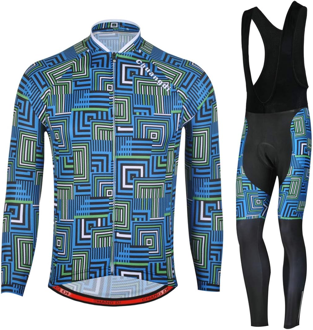 Mens Pro Team Cycling Jersey Long Sleeves Winter Thermal