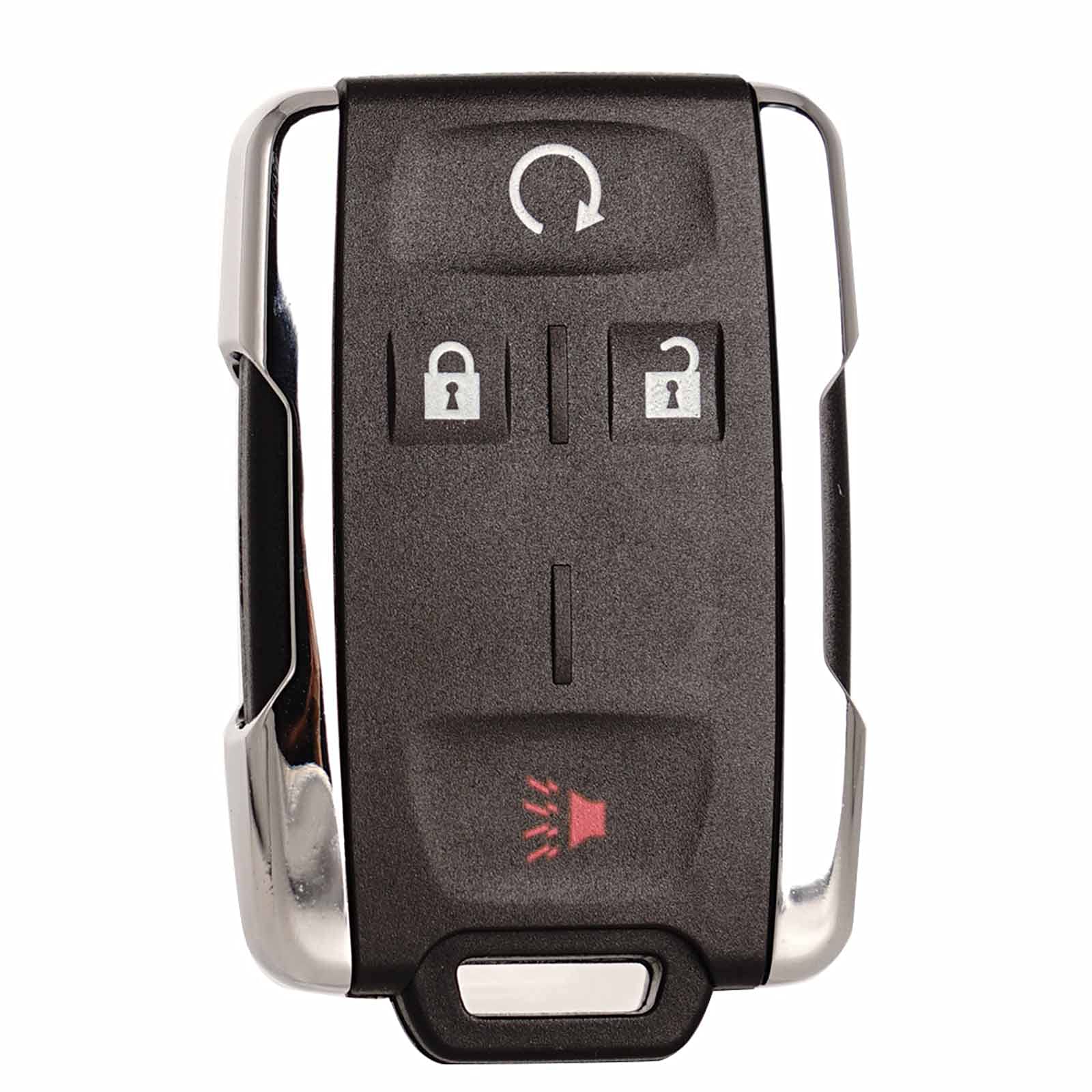 Photo 1 of MechanMagic Key Fob Replacement Keyless Entry Remote Start Control Fits for GMC Sierra Chevrolet Silverado 1500 2500 3500 2014-2020 GMC Canyon Chevy Colorado 2015-2021 M3N32337100 Chrome Set of 1