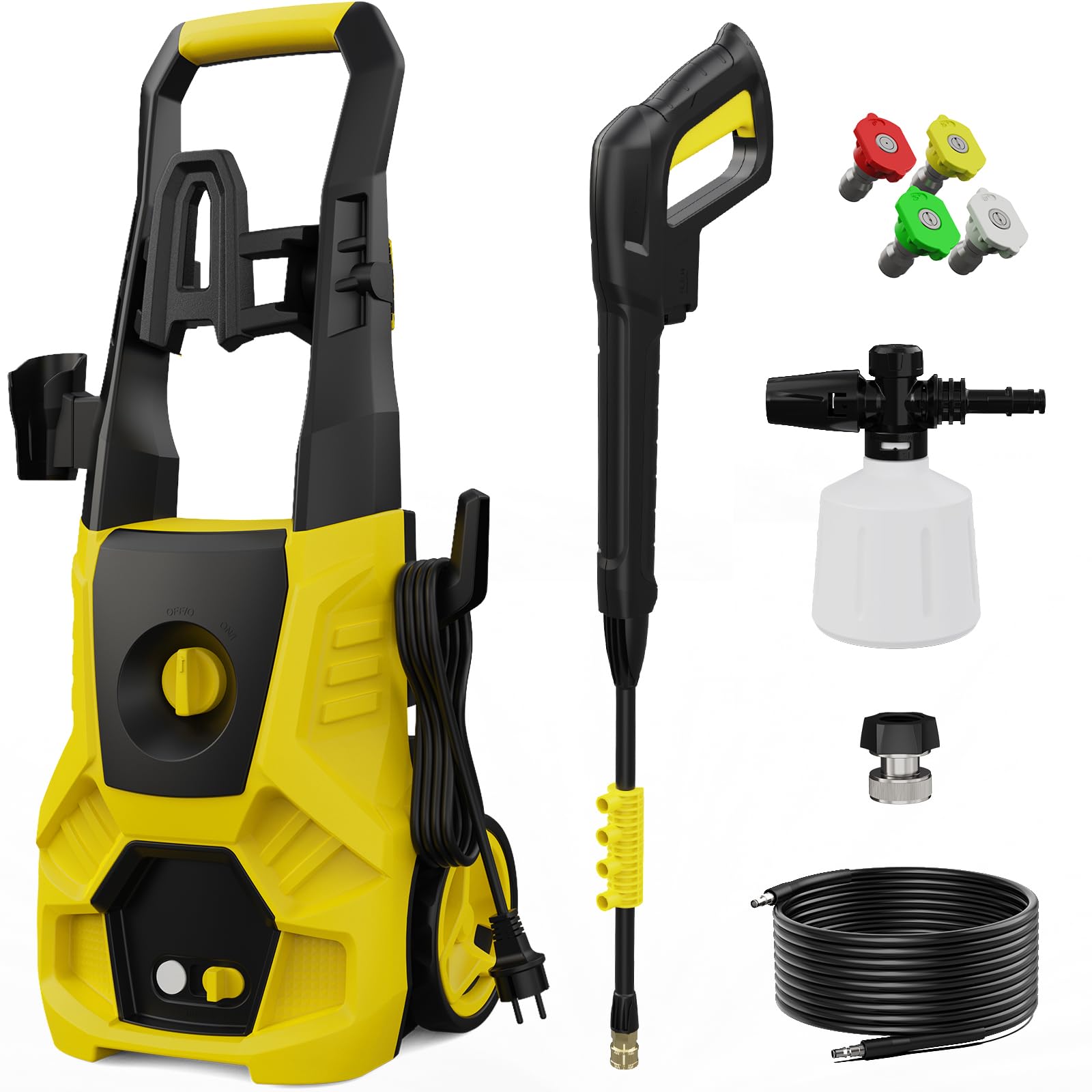 Photo 1 of ***DAMAGED - SPRAY GUN BROKEN - SEE PICTURES***
Electric Pressure Washer 4800 PSI 3.0 GPM High Power Washer with 4 Nozzles, 35FT Power Cord, Cleaning Machine with Foam Cannon for Cars Fences Driveways Patios Home Cleaning