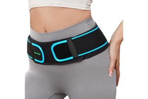 KONSEDIK Sacroiliac SI Joint Hip Belt,Lower Back Support Brace for Men and Women,Pregnant Pelvic Trochanter Support Belt,Sciatica Pelvis Lumbar Hip Pain Relief(Black, Medium)