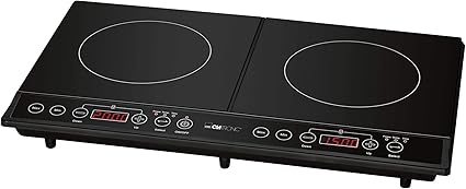 Clatronic DKI 3609 4006160637038 Placa de Inducción Doble Portátil, 3500 W, Negro