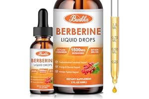 Bunkka (2 Pack) Berberine Supplement, Berberine Liquid Drops with Ceylon Cinnamon, Bitter Melon, Sugar-Free & Vegan Supplement Supports Immune System & Gastrointestinal Care - 4 FL Oz