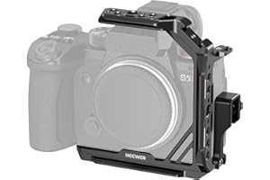 NEEWER LUMIX S5IIX Half Cage for Panasonic S5 II/S5 II X G9 II Camera, Metal Video Rig with HDMI Cable Clamp, NATO Rail, 1/4"