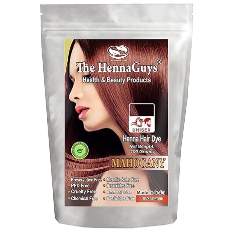 Buy Mahogany Henna Hair Beard Dye Color 1 Pack The Henna