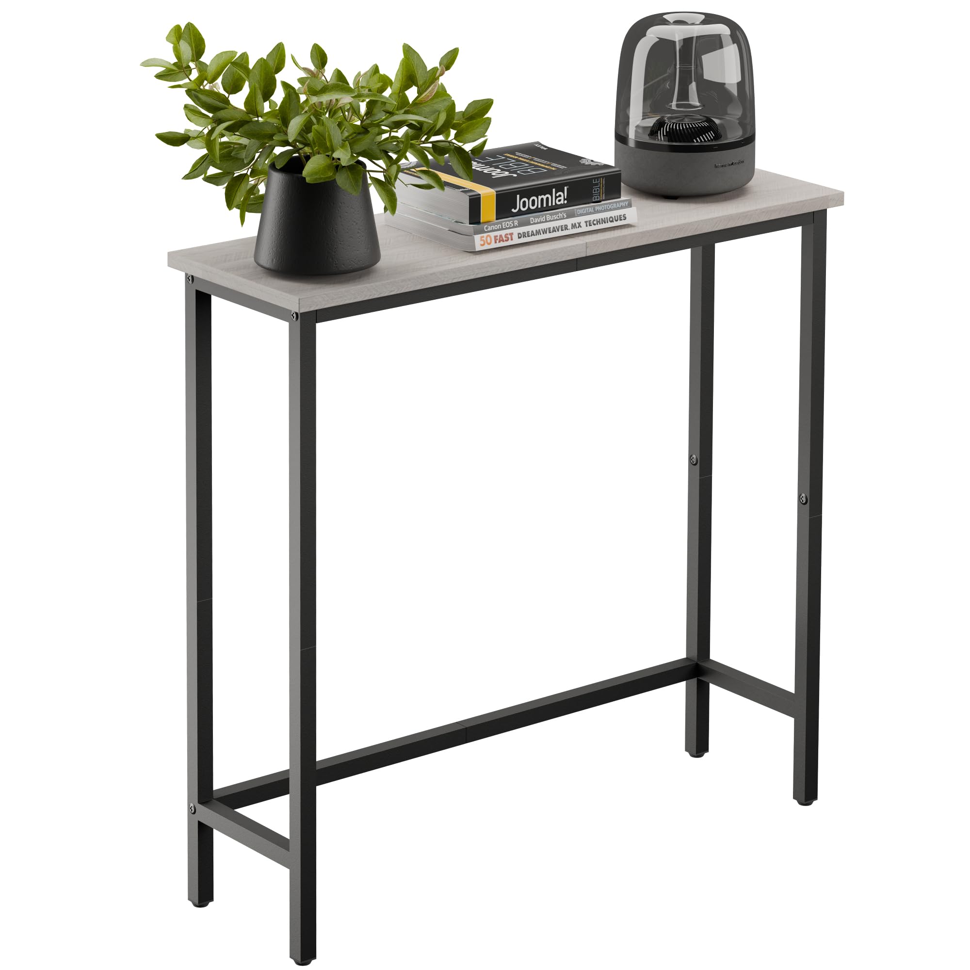 Photo 1 of HollyHOME Narrow Hallway Table, 29.5" Small Console Table, Slim Entryway Table, Sofa Table, for Hallway, Bedroom, Living Room, Foyer, Grey