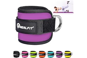 NEALFIT Ankle Strap for Cable Machine, Gym Ankle Cuff for Kickbacks, Leg Extensions, Glute Workouts, Booty Hip Abductors Exercise for Women and Men